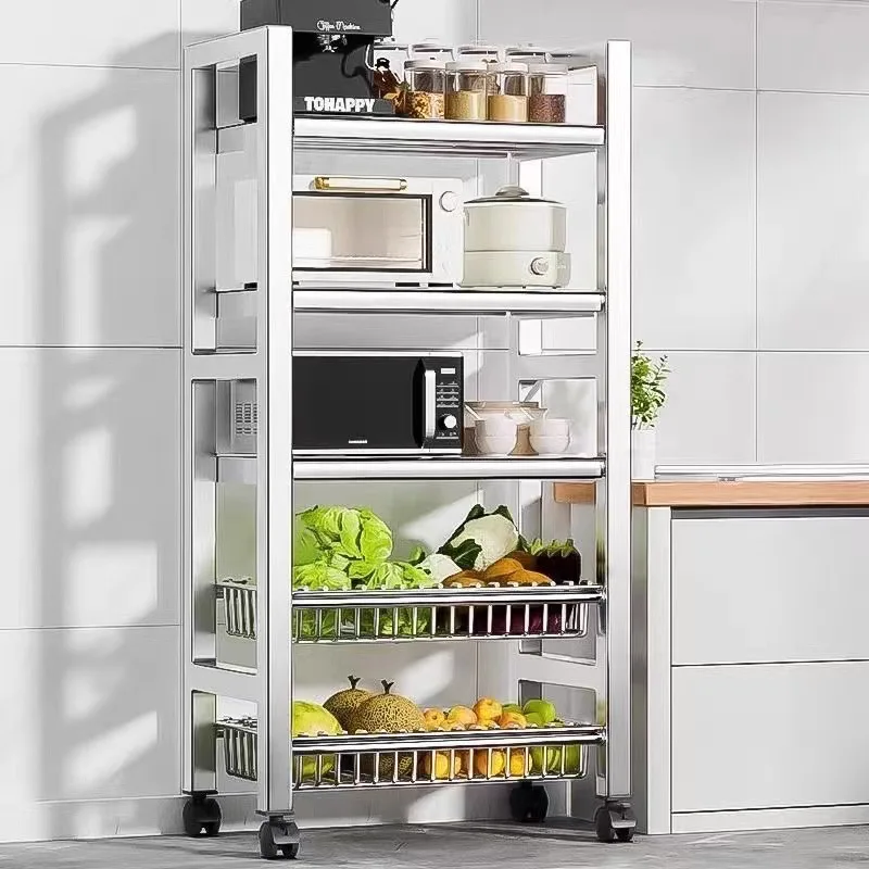 

-For Storage Shelf Kitchen Organizer Multi Tier Storage Rack Mobile Toy Bookshelf Floor Japanese Style A284693&