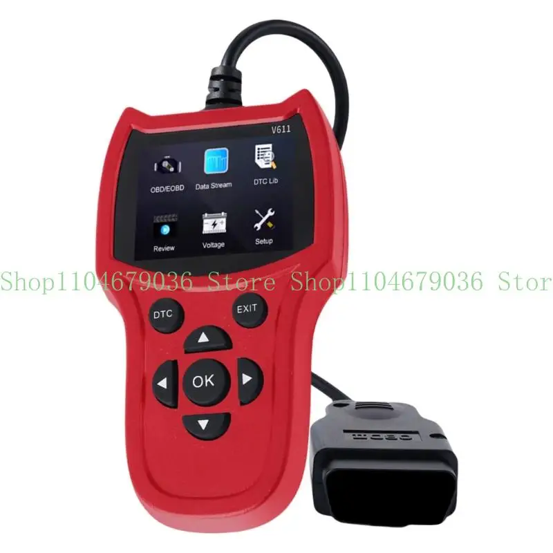 

652F Считыватель автомобильных кодов с функцией просмотра потока данных I/M готовности Проверка неисправности двигателя цветной