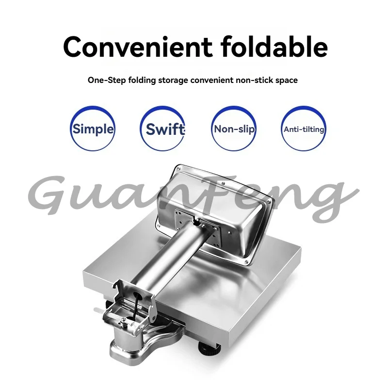Stainless steel folding commercial electronic scale 60KG 100kg