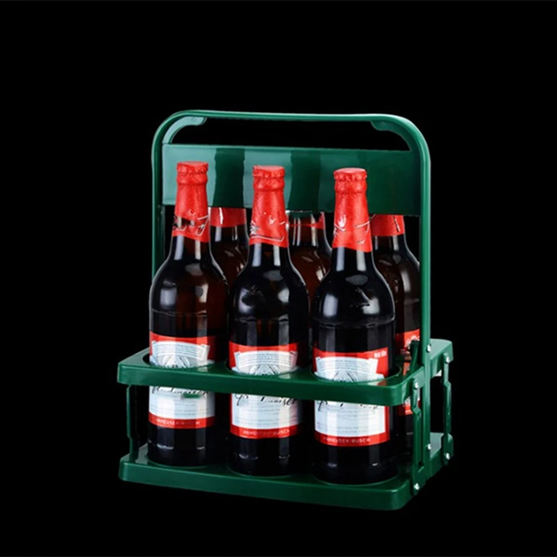 4X 6 Holes Foldable Bottle Carrier, Portable BBQ Party Beer Jar Holders, Basket For Kitchen Storage And Organisation