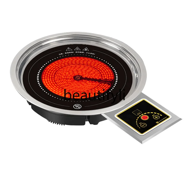 

Hot pot gas gas to electric ceramic stove embedded circular commercial embedded induction cooker