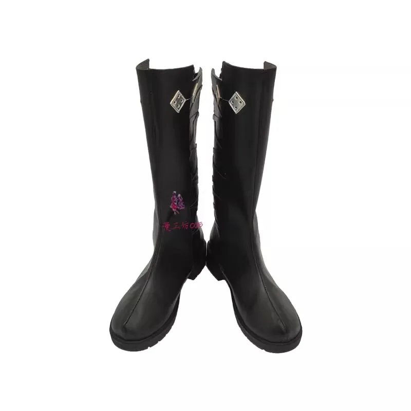 Herr der Geheimnisse Amon Cosplay Kostüm Schuhe handgemachte Kunstleder Stiefel Schuhe Halloween Stiefel