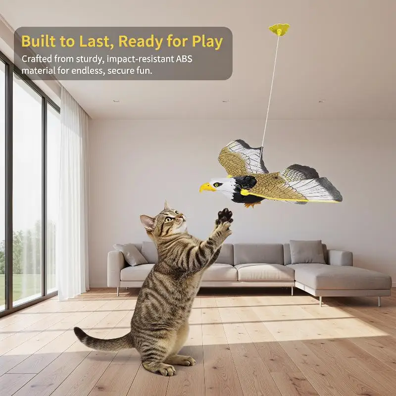 Electric Flying Eagle Toy with Flapping Wings Bright Glowing Light Vivid Rhythm Music Fun Gift for Kids Halloween Party Favors