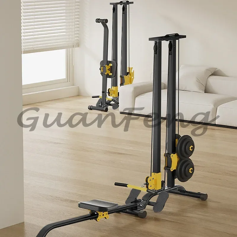 Home Use Rowing Machine with Pull-Back Function, Pull Down Fitness Machine for Fat Burning Workout Indoor Gym Equipment
