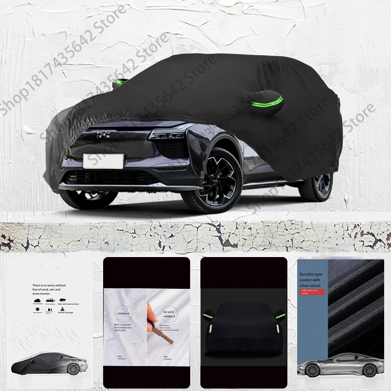 For Aiways U6 Anti-UV Sun Shade Rain Snow Resistant Dustproof Black cover Car umbrella Full Car Cover Outdoor Protection