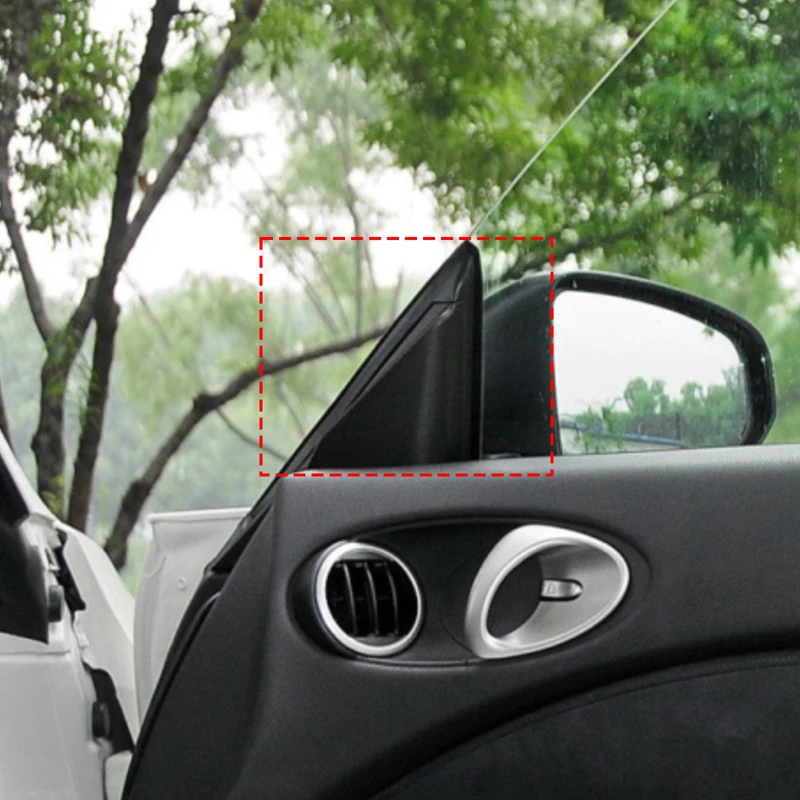 Used for Nissan 370Z 2009-2020 front inner triangular pillar decorative stickers, car A-pillar decoration, carbon fiber pattern