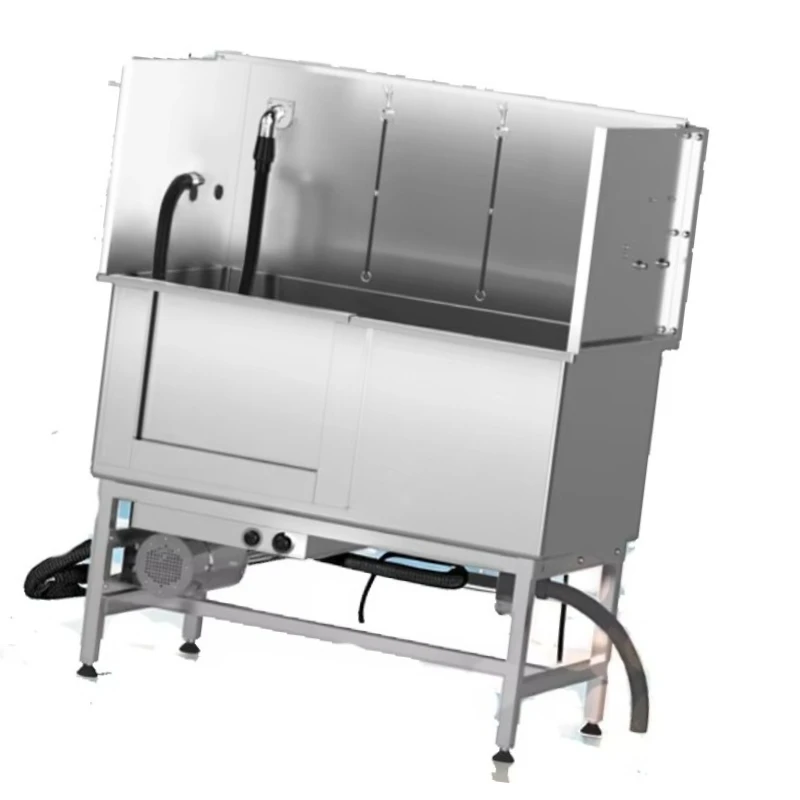 

Dog Grooming Tub Professional Stainless Steel Pet Dog Bath Tub With Faucet & Accessories Dog Washing Station