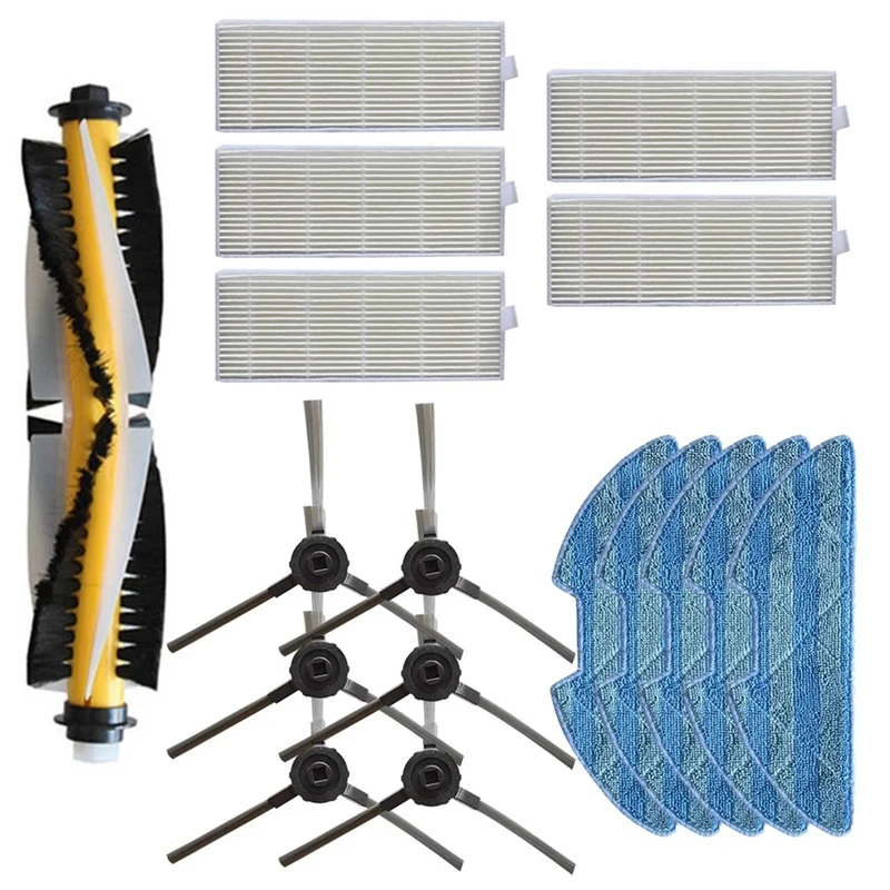 

A24F-For REDMOND RV-R500 Vacuum Motor Fan Replacement Kit Cleaner Robot Side Brushes Hepa Filters Accessories Parts Filter