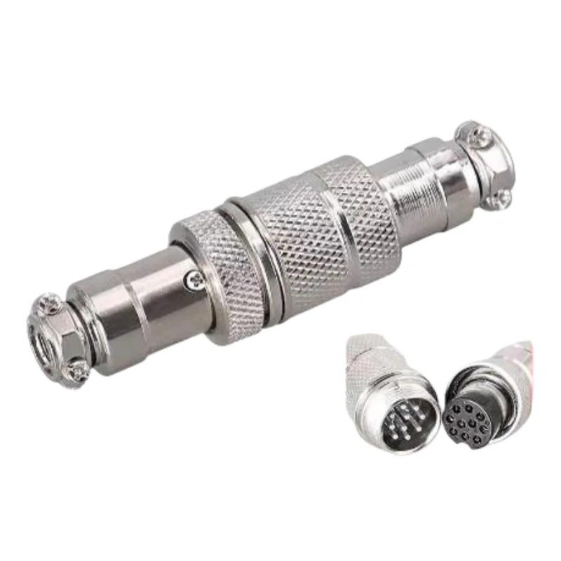 Aviation plug GX16 docking type aviation male head M16 docking type aviation head 2-10 cores straight plug male and female heads