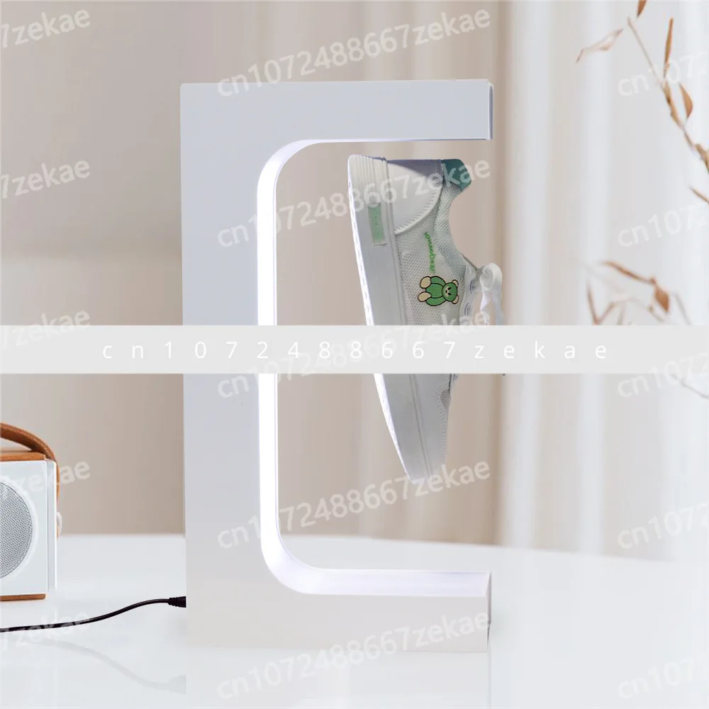 

LED Floating Shoe 360 Creative Shoe Rack Floating Stand Fashion Magnetic Levitation Sports Rotating Shoe Display Stand