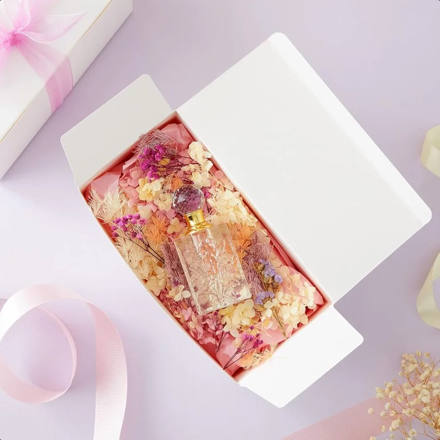20 Pack Gift Boxes with Lids for Presents 9 x 4.5 x 4.5 in White Cardstock Box Decorative Bridesmaid Boxes