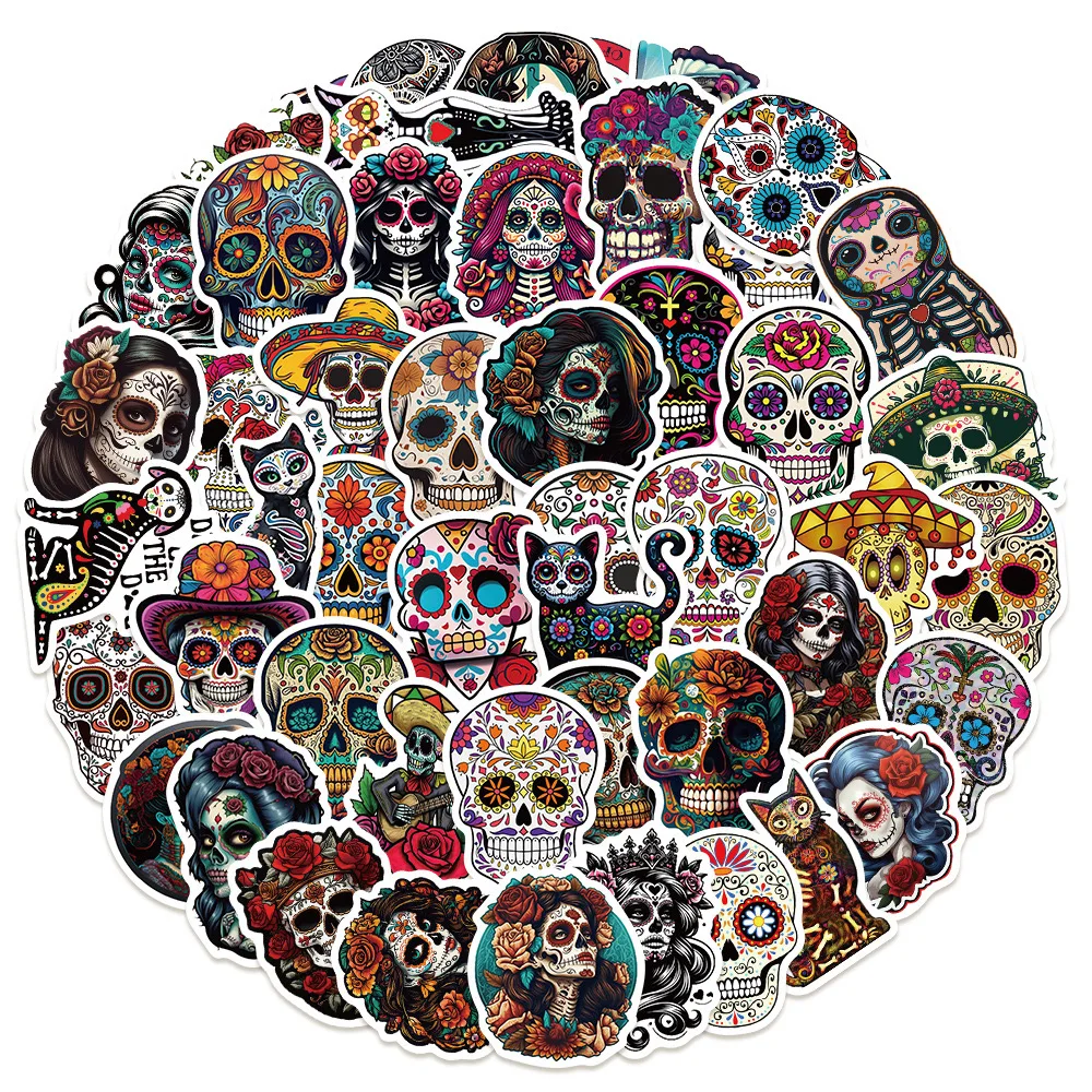 

10/50Pcs Horror Series Skull Zombie Cool Stickers Laptop Guitar Luggage Waterproof Graffiti Sticker Decal Kid Classic Toys