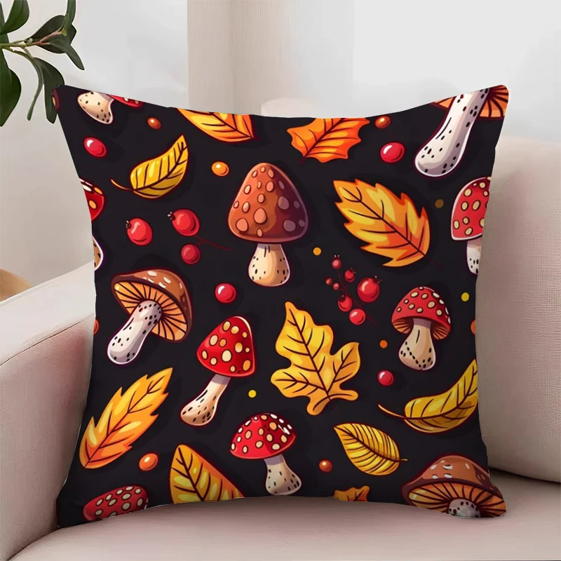 

Cushion Cover 50x50 Mushroom Decorative Pillowcase 40x40 Pillow Covers Decorative Luxury Pillowcases for Pillows 45x45 Cushions