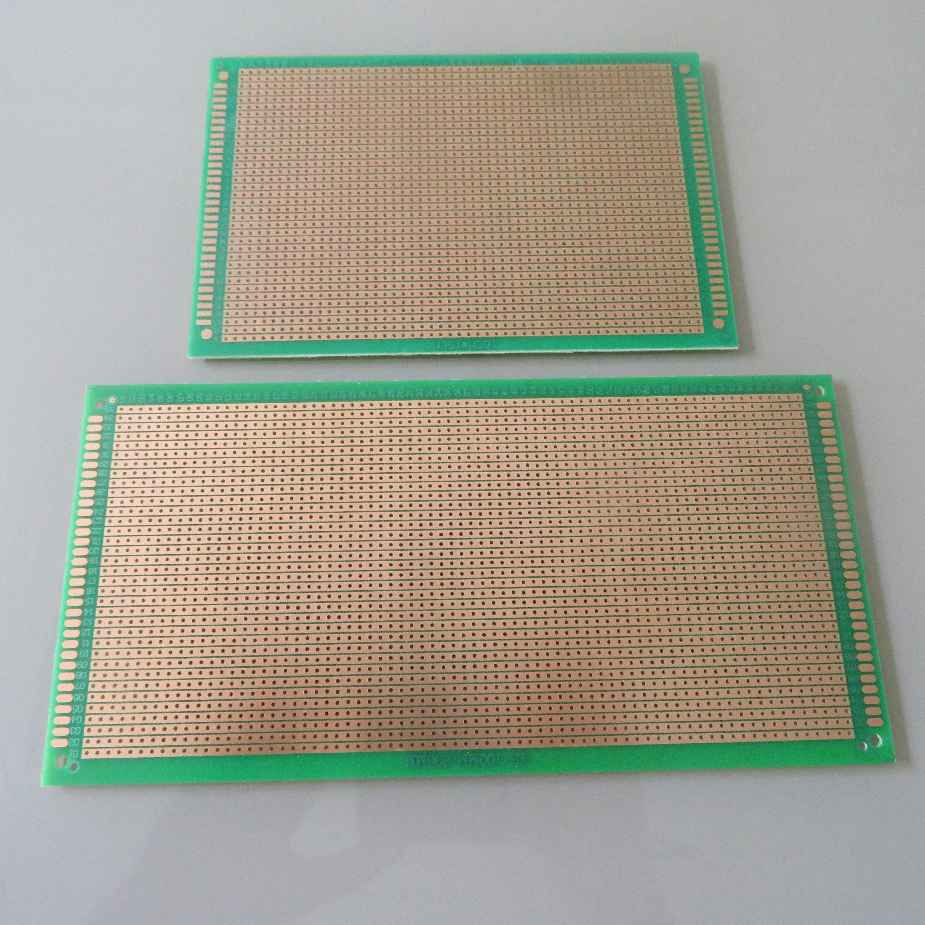 2pcs/set Single Side FR4 Fiberglass 10x15cm & 10x20cm Stripboard Veroboard circuit board breadboard prototyping paper pcb