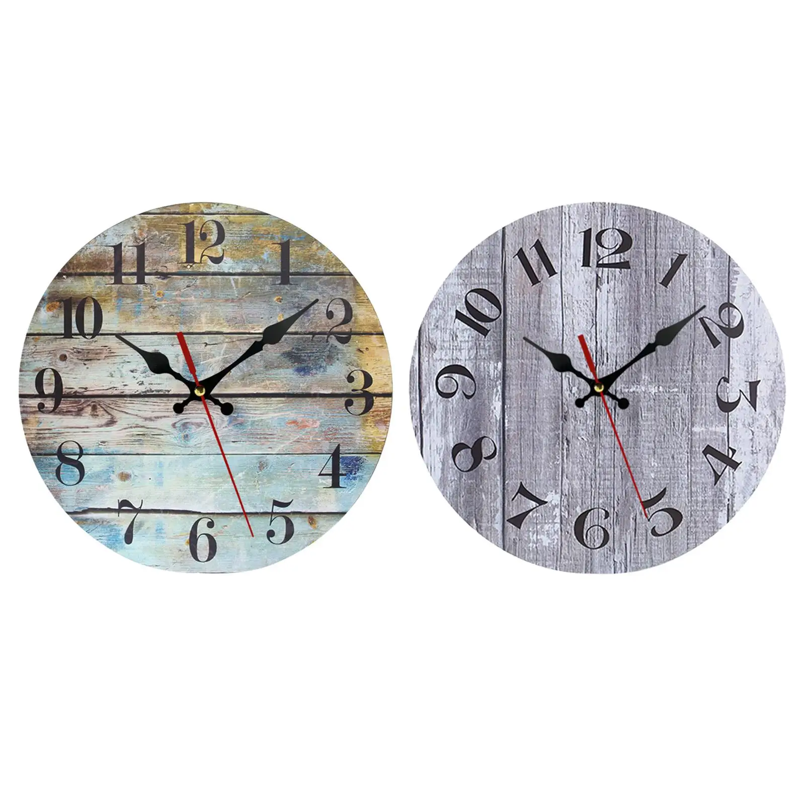 25cm Wand Horloges Tikkende Stille Decoratieve Rustieke Opknoping