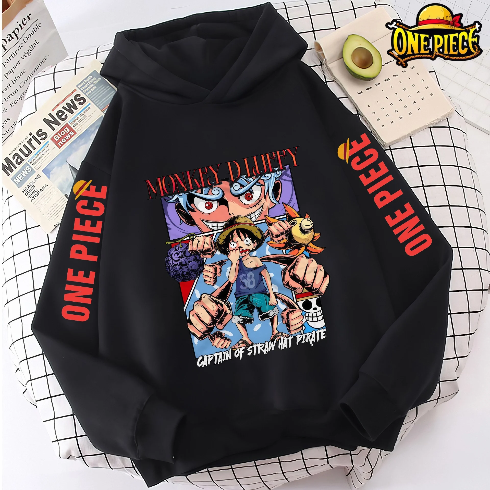 

Luffy Zoro Spring Autumn Hoodies Boys Girls One Piece Anime Kids Sweatshirts Pullover Hooded Casual Streetwear Fashion Costume