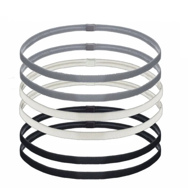 Fasce sportive sottili per donne e uomini Fascia per capelli antiscivolo per yoga Fasce elastiche per calcio Basket Calcio Tennis e golf