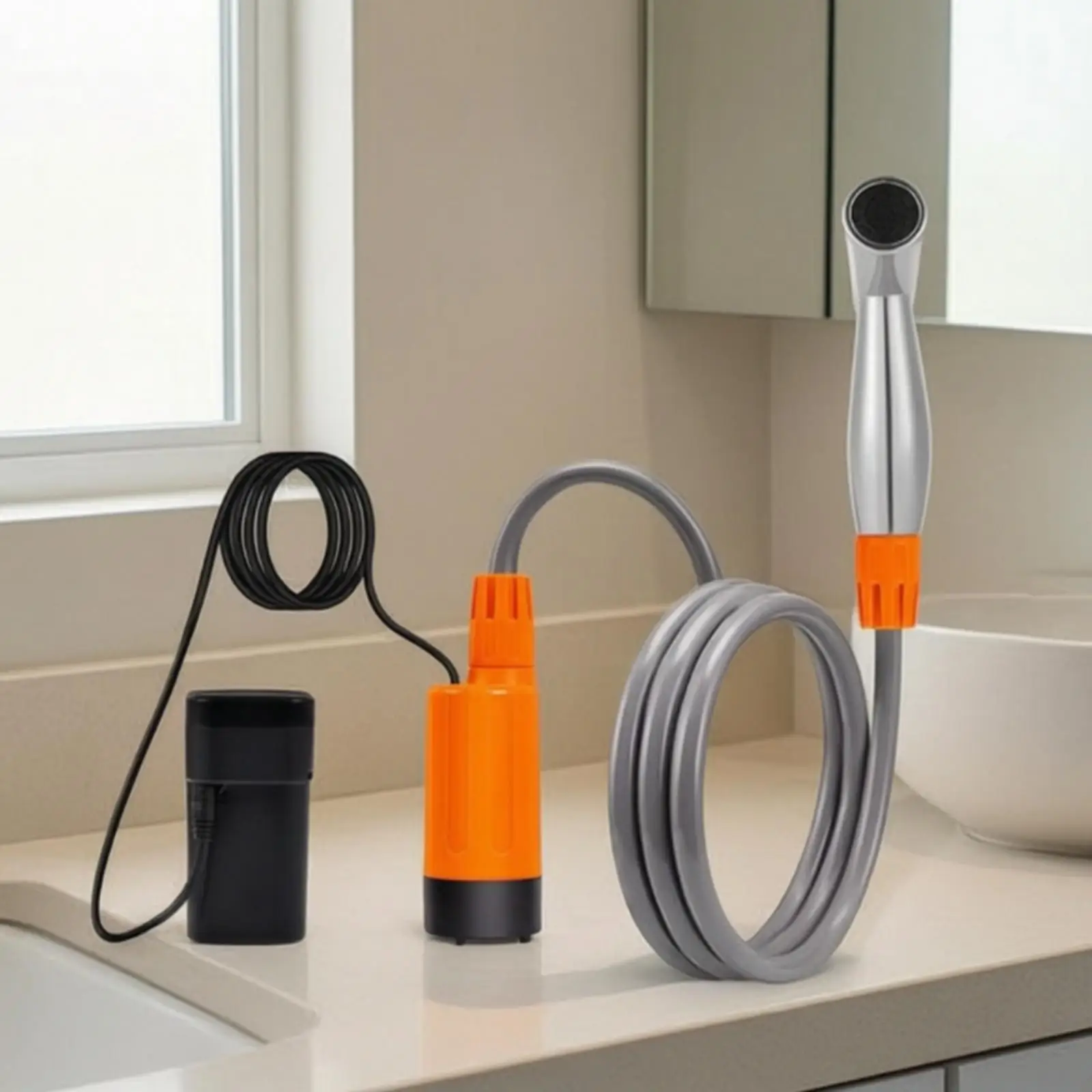 Electric Camping Shower Handheld for Outdoor Washing, Car Trips, Travelers