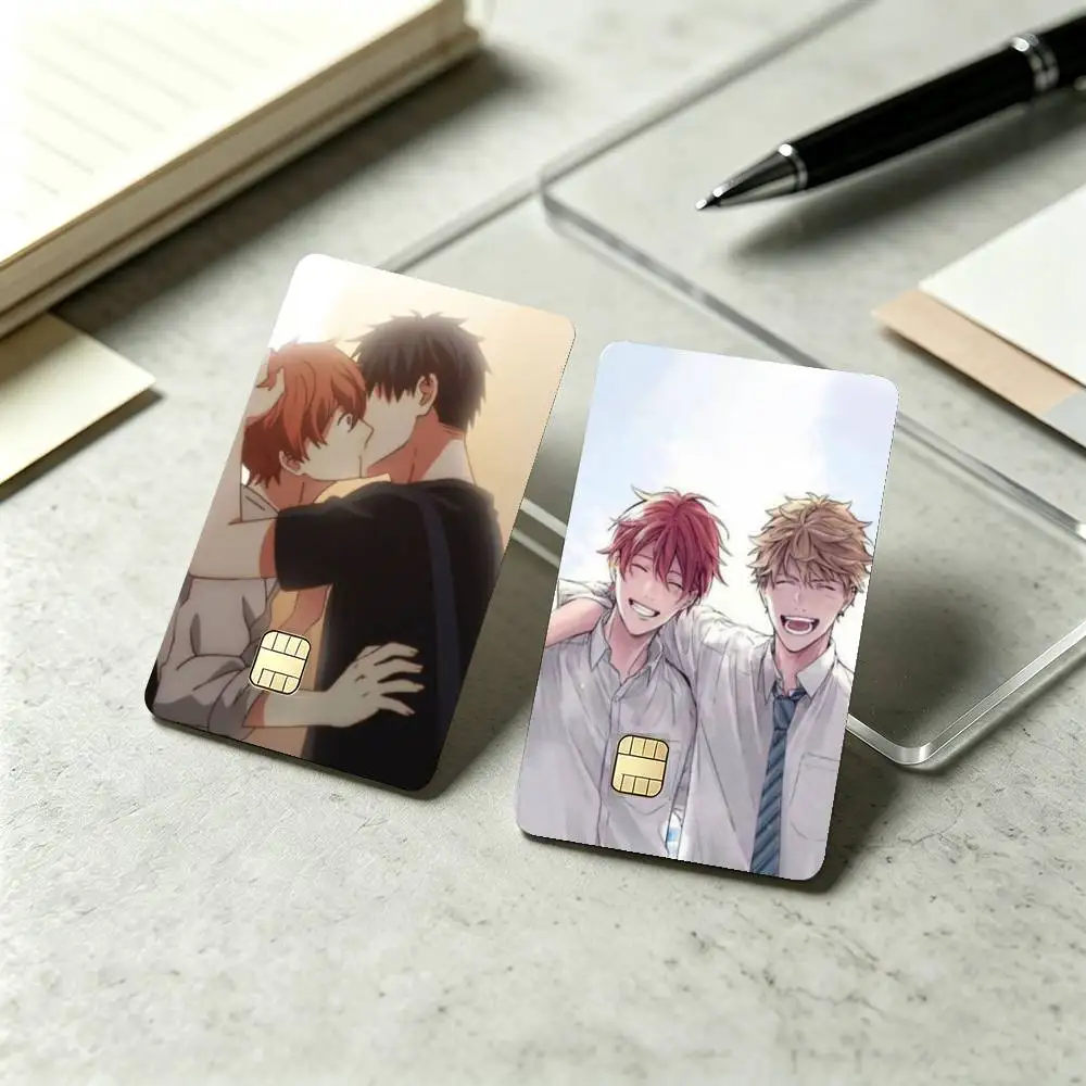 Given- BL- Anime Ritsuka Mafuyu Sato HD Waterproof Card Skins Protective Stickers for Credit Bank Game Cards