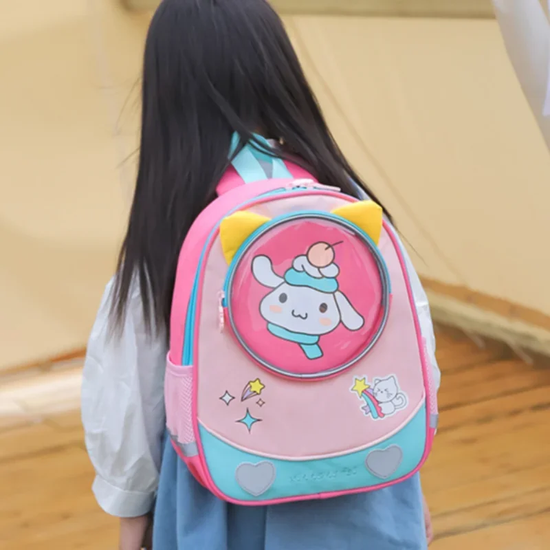 Sanrio jade cinnamon dog cute childlike schoolbag big-eared dog sweet contrasting color cartoon print large capacity backpack