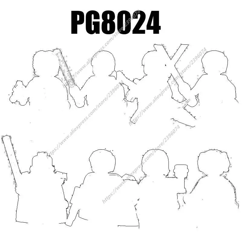 PG8024 Action Figures Movie accessories Building Blocks Bricks toys PG662 PG663 PG664 PG665 PG666 PG667 PG668 PG669