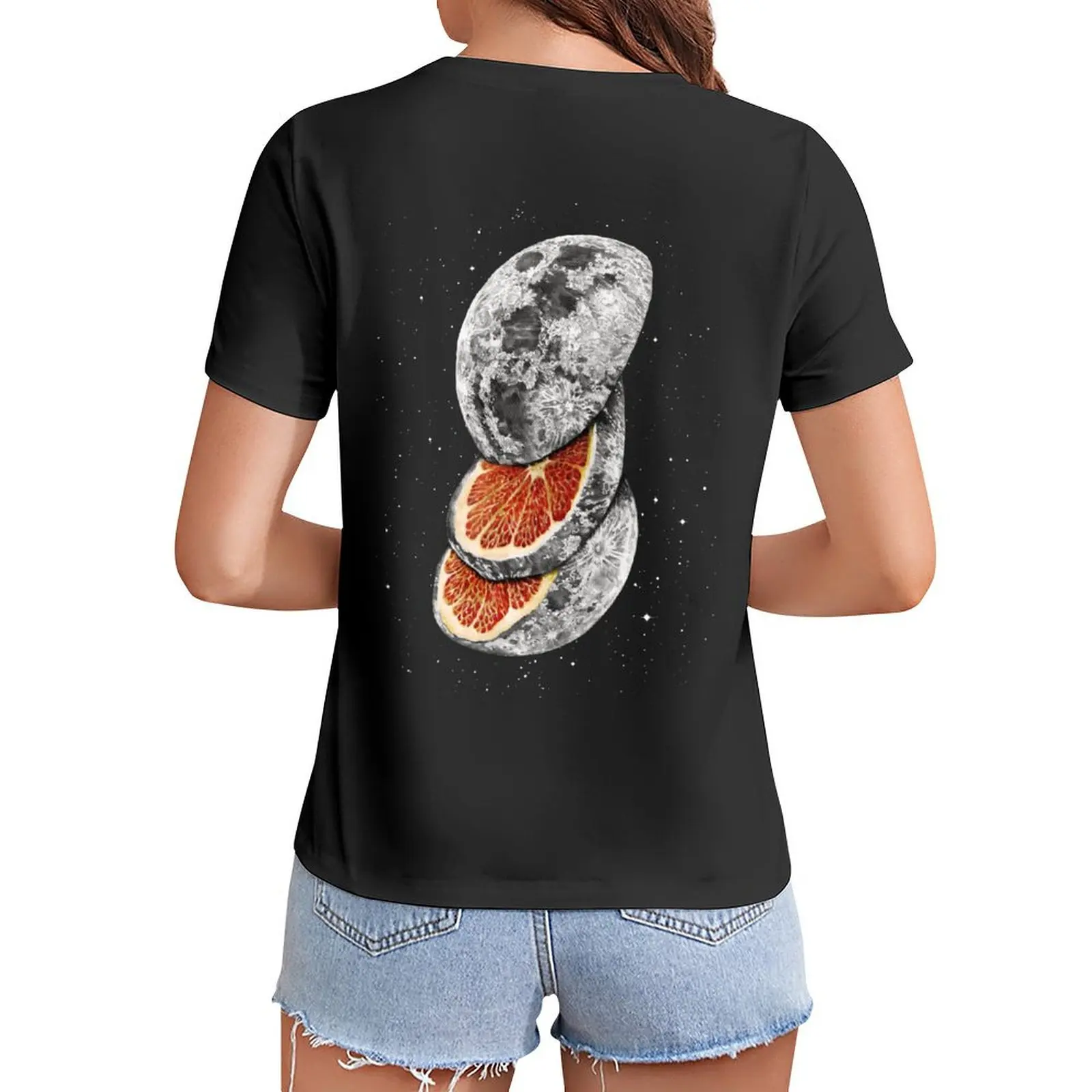 

LUNAR FRUIT T-Shirt Female clothing aesthetic clothes funnys Women's cotton t-shirt