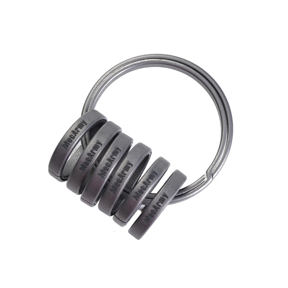 MecArmy CH7 Titanium Keyring Kit 7pcs keyring  TC4 Titanium Material Antirust Key ring Carabiner