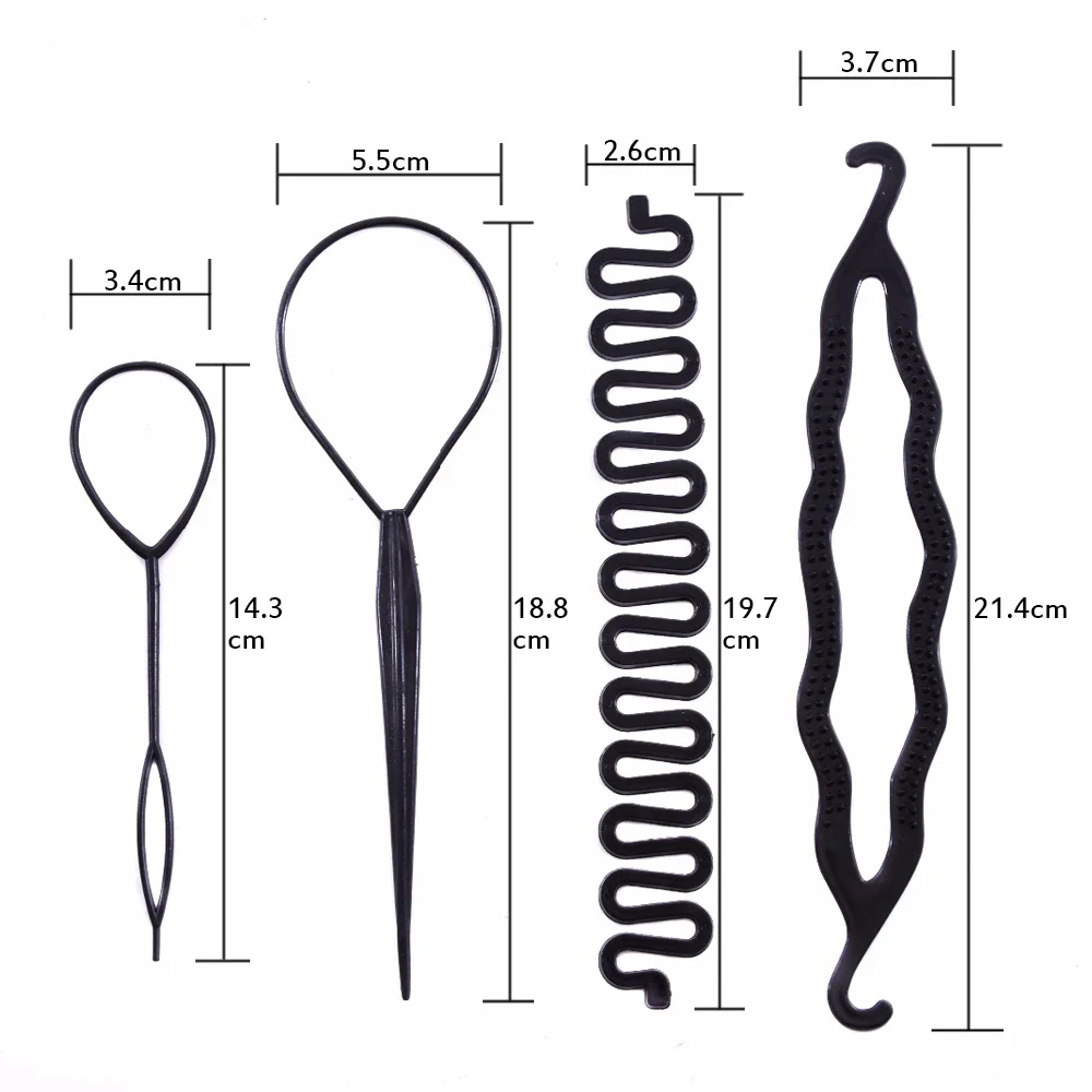 Magic Hair Braiding Twist Curler Styling Set Hairpin Holding Hair Braiders Pull Hair Needle Ponytail DIY Tool image 2