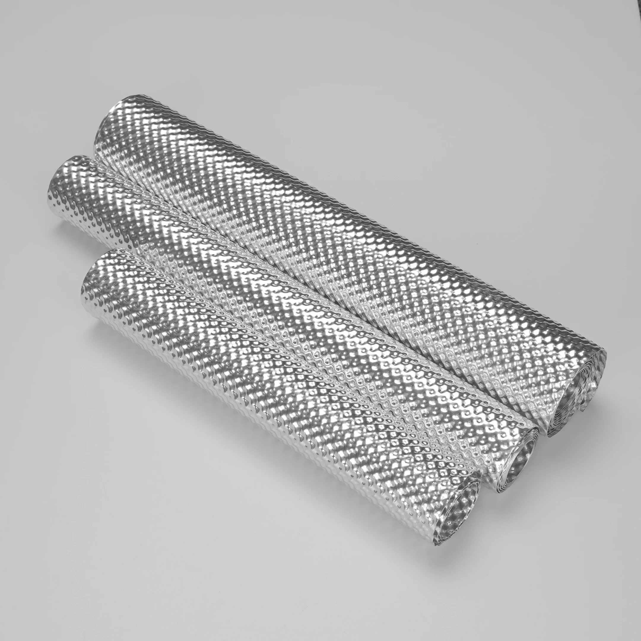 Universal Heat Barrier Shield for Catalytic Converter Exhaust Pipe Engine Bay Embossed Heat Barrier Shield Roll with Cable Ties
