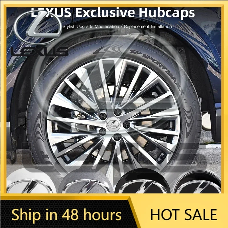 

4Pcs Car Wheel Center Hub Caps Cover Accessories For Lexus F SPORT Plug-in Hybrid ES UX 300e GS GX IS LS CT LBX NX RX 350h 450h