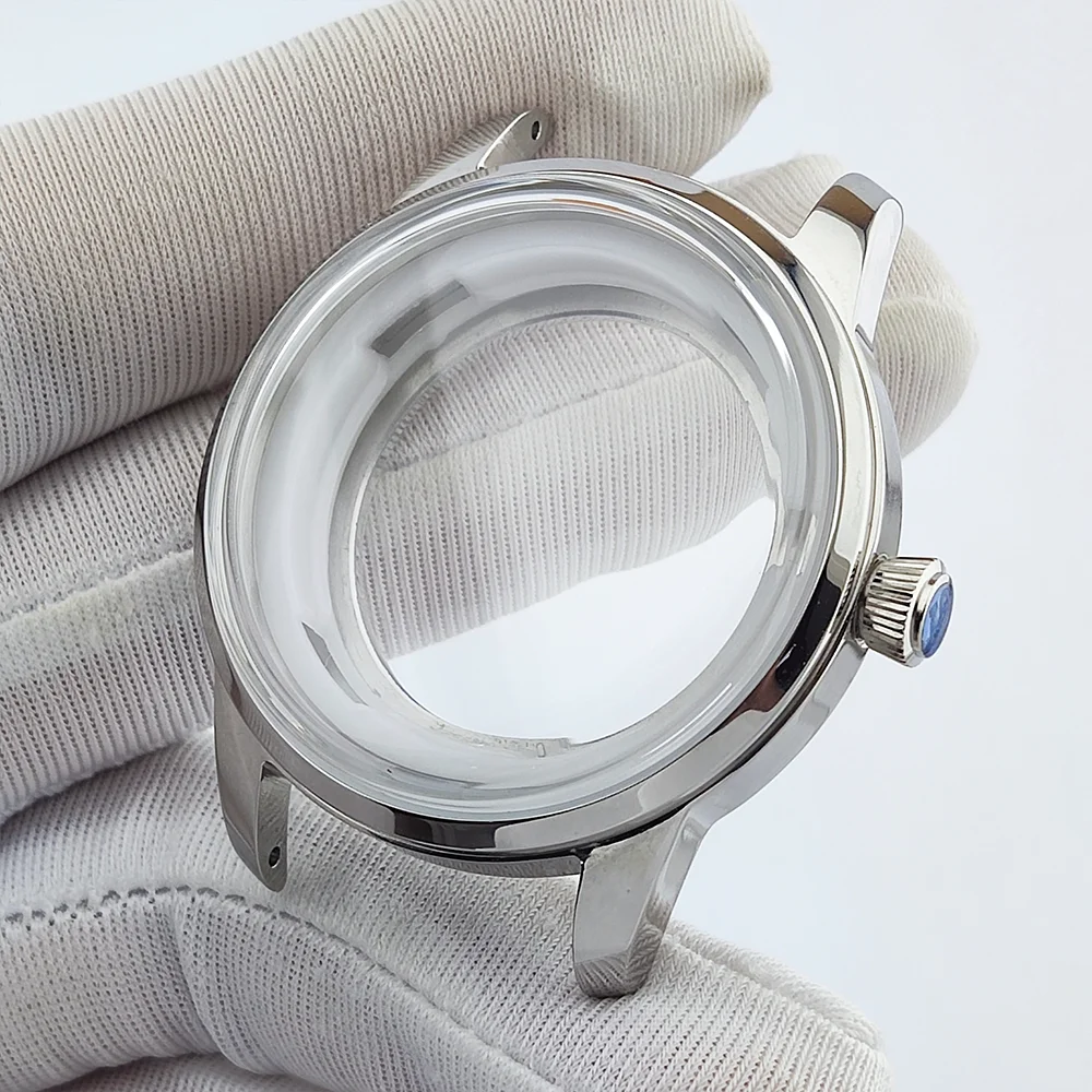 

Корпус 40 мм, куполообразное стекло, корпус из нержавеющей стали, корпус NH35, подходит для циферблата 35 мм, кожаный ремешок, корпус часов NH35.