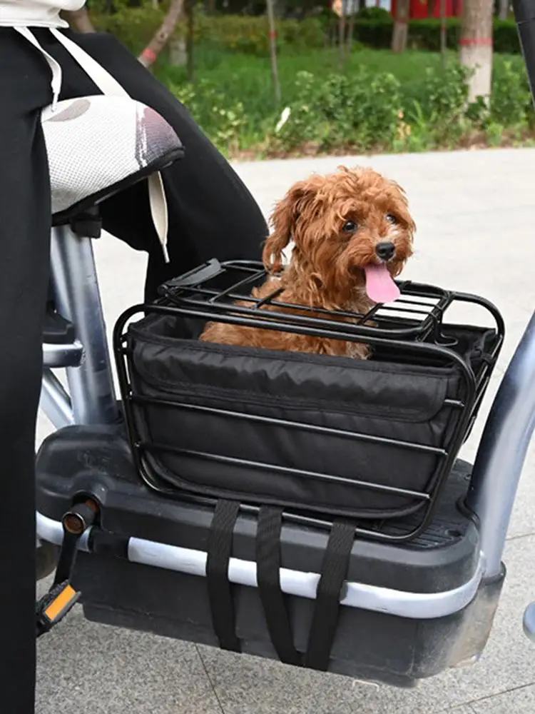 AliExpress NONE Bike Rear Basket Heavy Duty bicycle Rear Organizer Pet Carrier Cargo case For Cycling Riding outdoor camping Groceries Daily
