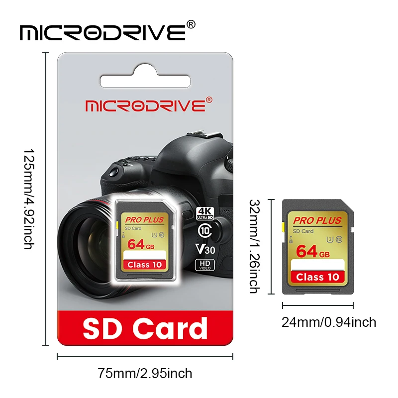بطاقة SD قياسية A2 سعة 16 جيجابايت 32 جيجابايت 64 جيجابايت 128 جيجابايت 256 جيجابايت فئة 10 SDHC/SDXC بطاقات ذاكرة فلاش SD ذات حجم عادي للكاميرا
