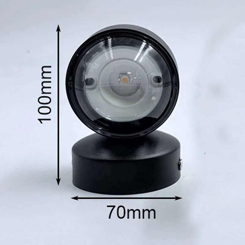 6W LED Wall Lamp Up Down Crystal Convex Lens AC85-265v Sconce Light For Bedroom Corridor Stairs Living Room Decor Fixture