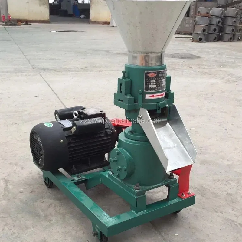 

Flat Die Pellet Machine for Animal Feed Cow Pig Chicken Feed Production Small Scale Farm Machinery
