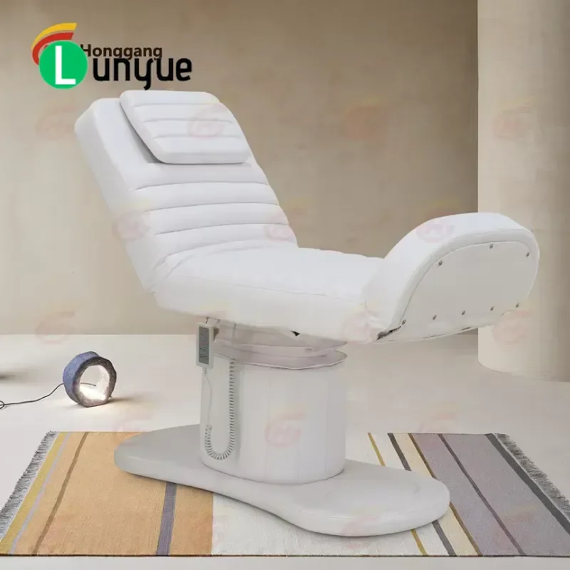3 Motor Electric Massage Bed Gold Bottom Facial Beauty Eyelash Extension Cosmetic Bed For Beauty Custom Manufacturer