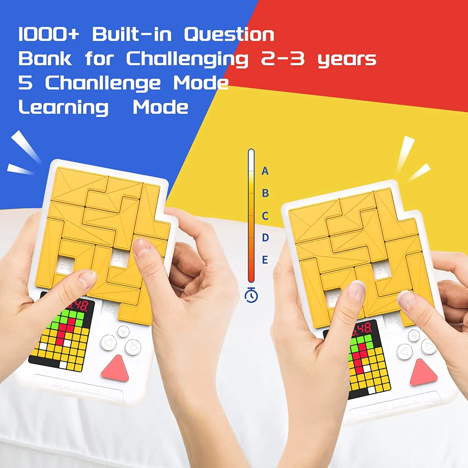 IQ Puzzle Game Brain Teaser Toys 1000+ Level Challenge Logic STEM Toys Interactive Handheld Magnetic Education Jigsaw Board Game