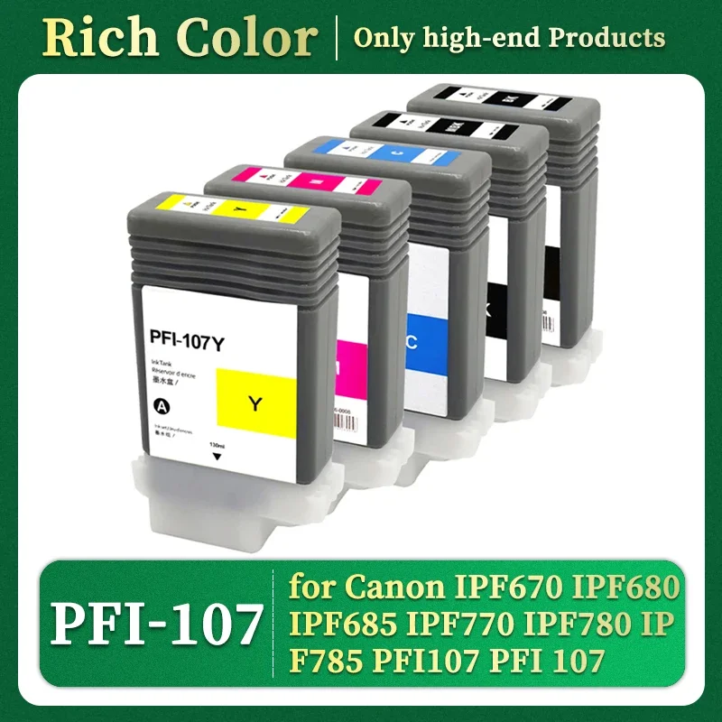 

Совместимый картридж PFI-107 для Canon IPF670 IPF680 IPF685 IPF770 IPF780 IPF785 IPF-670 IPF-770 IPF 670 770 PFI107 PFI 107