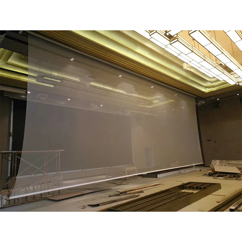 Schermo di proiezione con schermo a rete olografica 3D Schermo di garza con ologramma 3D trasparente Maglia pubblicitaria nera