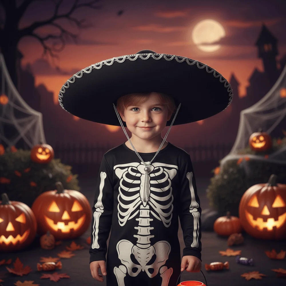 Czarny kapelusz meksykański w stylu vintage dla dzieci, kapelusz do występów scenicznych, kapelusz na święta, kapelusz magika, kapelusz do cosplayu dla dzieci, kapelusz na imprezę kostiumową