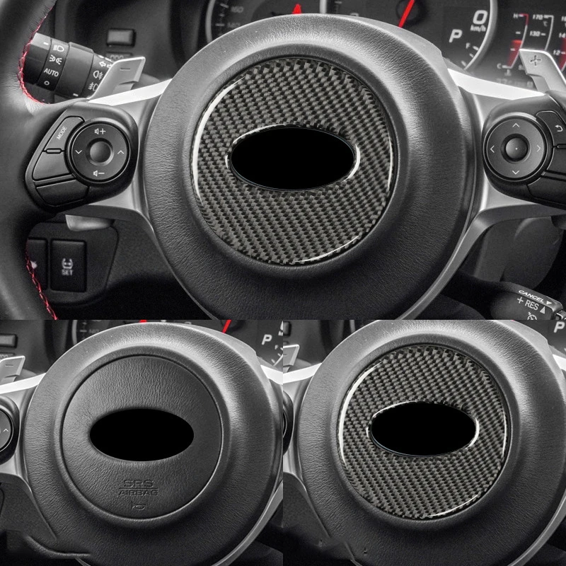 

Subaru BRZ 86, аксессуары для внутренней наклейки на руль из углеродного волокна с логотипом