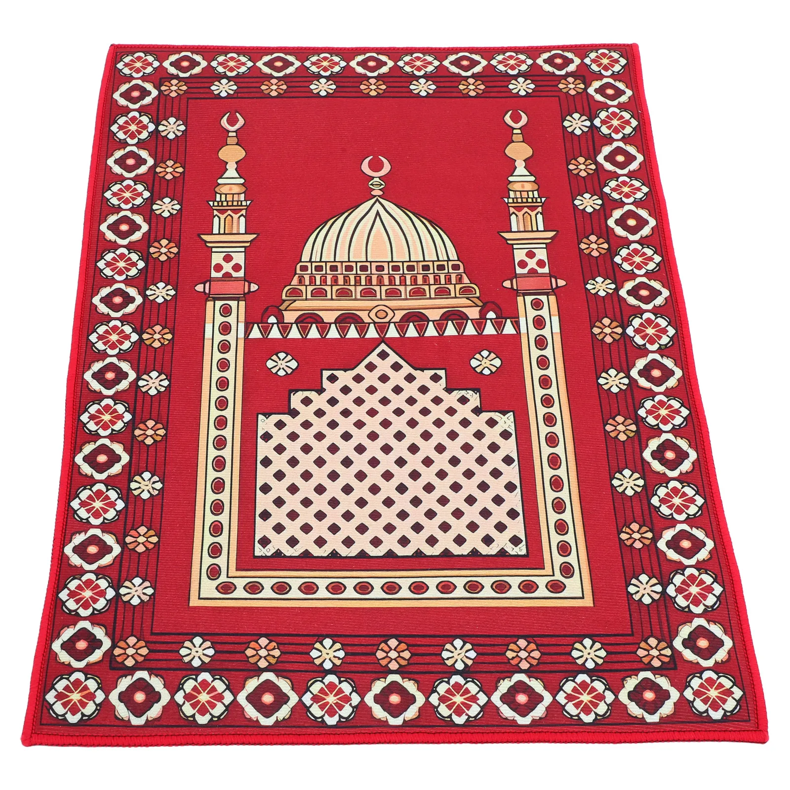 

Prayer Rug Thick Foldable Mat Portable Carpet for Islamic Prayers Living Room Bedroom Decor Non Skid Polyester Suitable Ramadan
