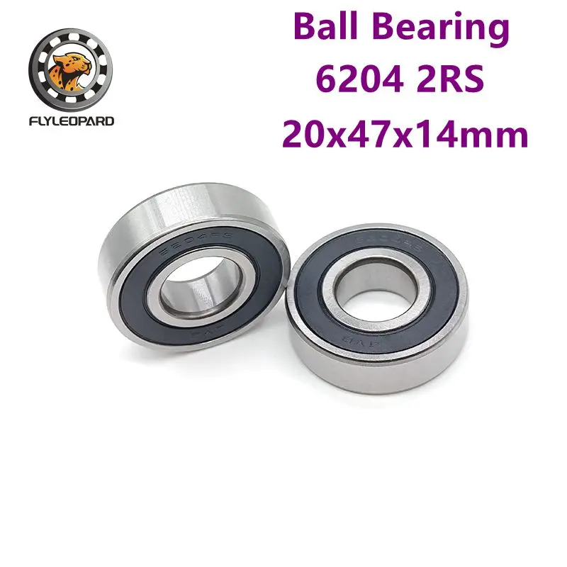 

1/2 PCS 6204RS 20x47x14mm Single Row Ball Bearing-High Hardness and Excellent Wear Resistance for Household Electric Appliances