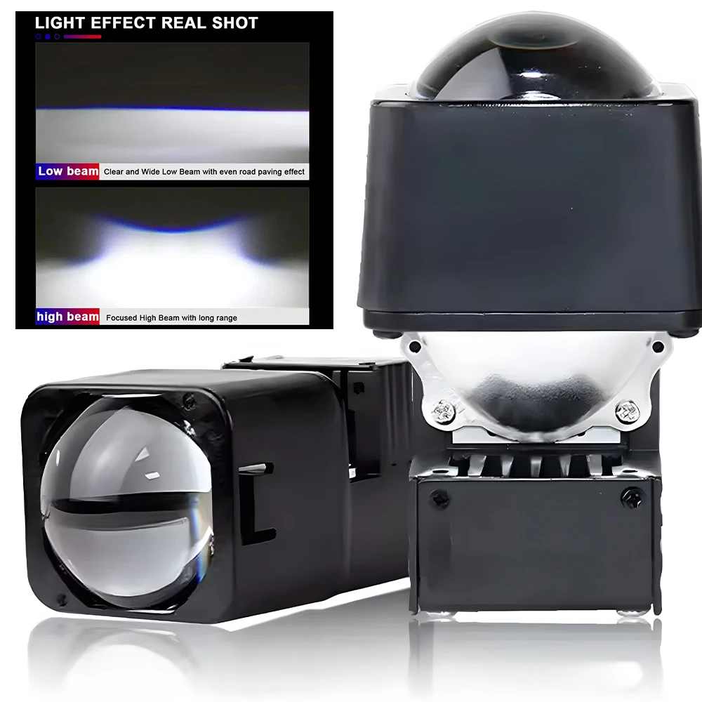 Matrix Bi-led Lens 1.5 Inch Car Motorcycle LED Headlight Projector Kit Hi-Lo lights H4 H7 9005 9006 headlamp Auto Accessories