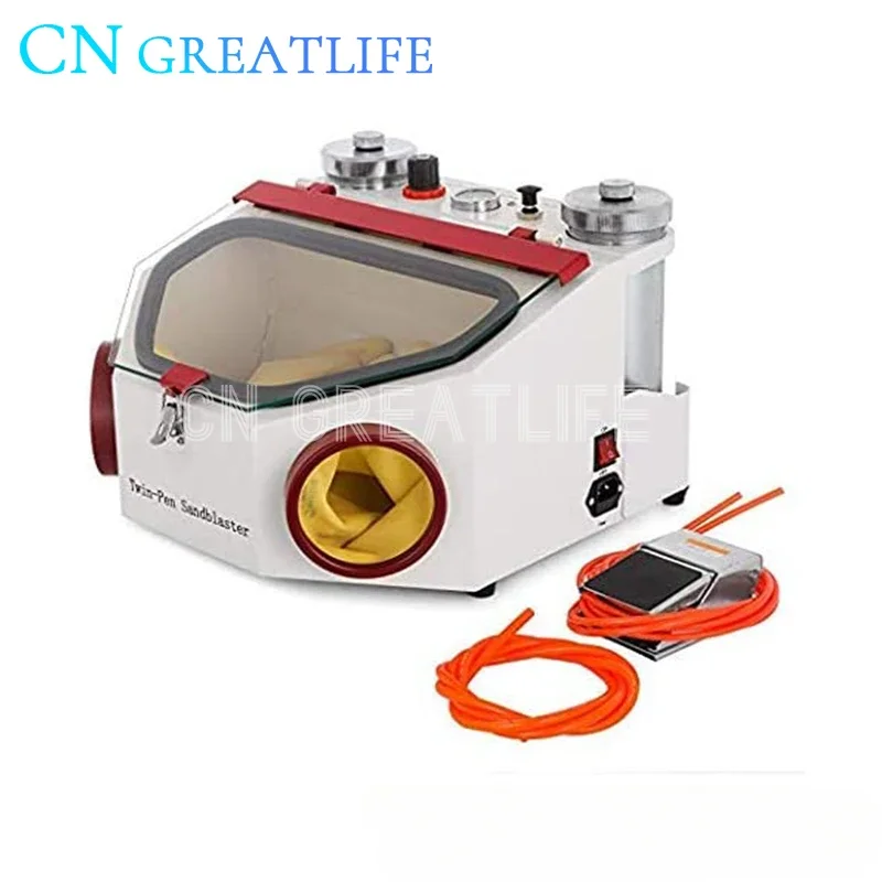 GreatLife Dent Twin-Pen Sandblaster Dental Air Prophy Polisher Sandblasting Machine Lab Equipment Dental Sandblasting Machine