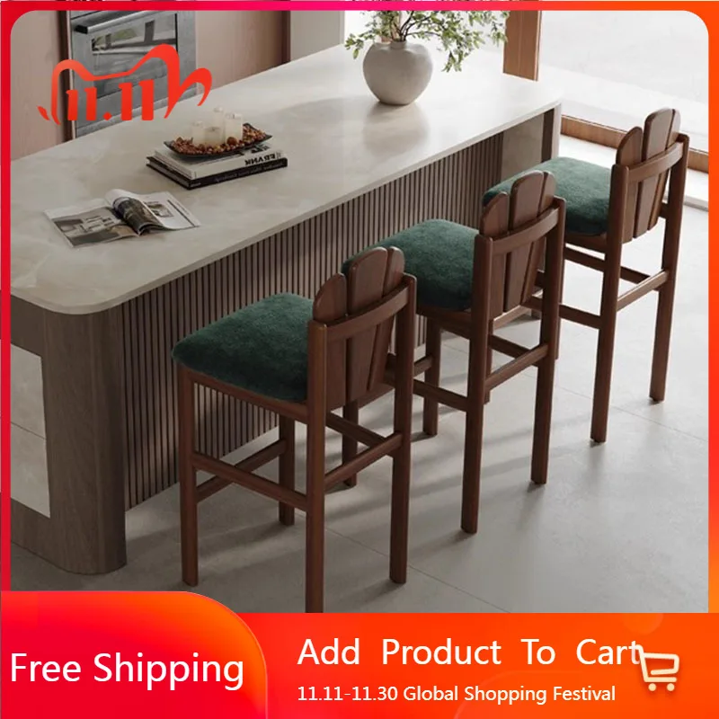

Wood With Back Bar Chairs Modern Relaxing Gaming Restaurant Kitchen Bar Chairs High Counter Chaise De Bar Garden Furniture Sets