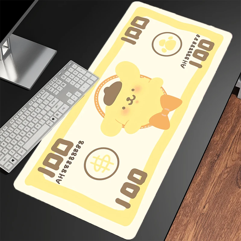 마우스 패드 폼폼푸린 프로페셔널 e스포츠 XXL 게임 플레이어 스피드 락 엣지 고무 게임 확장형 데스크 매트 마우스패드 키보드 매트