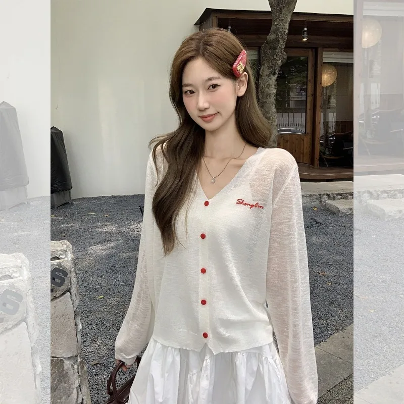 

Women Spring Autumn Fashion Office Lady V-neck Solid Color Long Sleeve Shirts Ladies Simplicity All-match Temperament Sweet Tops