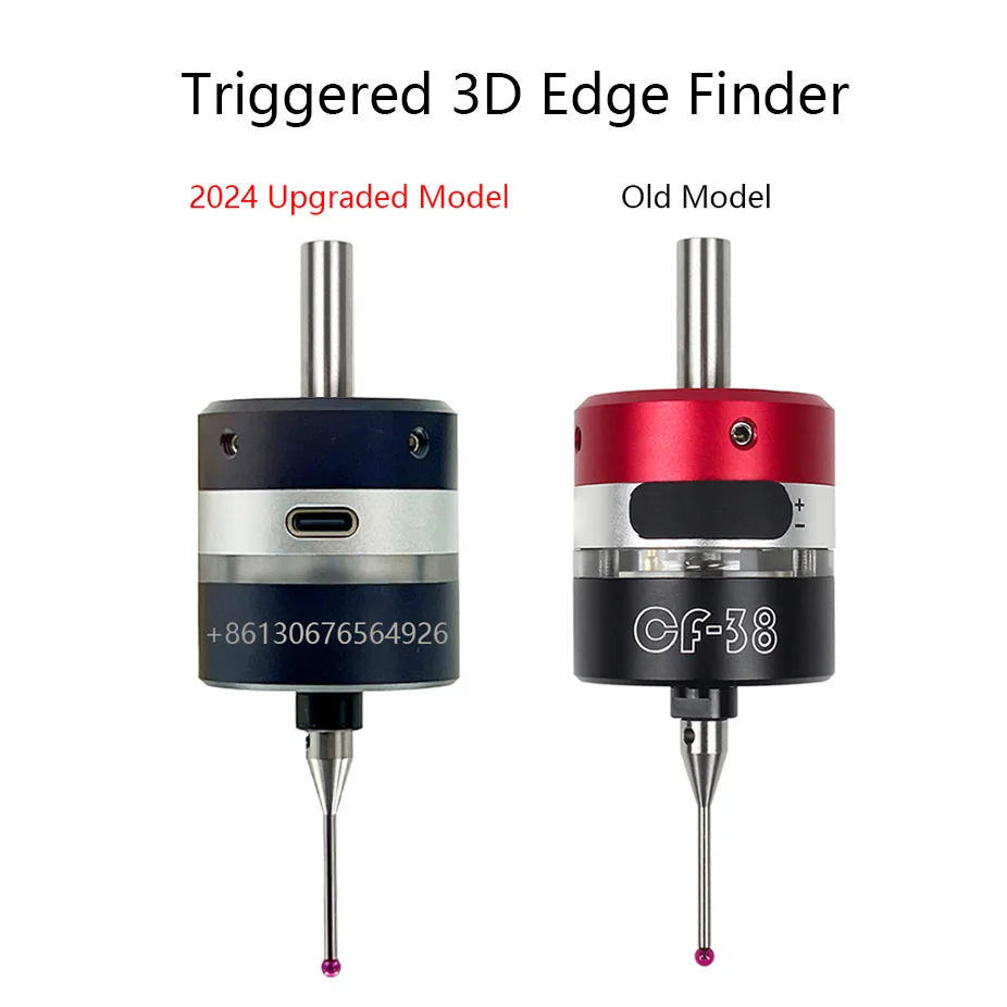 CNC 2024 latest anti-roll 3D Touch Probe edge finder to find the center desktop CNC probe compatible with mach3 and grbl CF-38