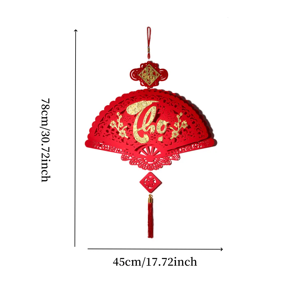 Chinesisches Neujahr, Quasten, Ornamente, beste Wünsche, viel Glück, rot, Glück, vietnamesisches Glücksornament, Frühlingsfest-Dekorationen